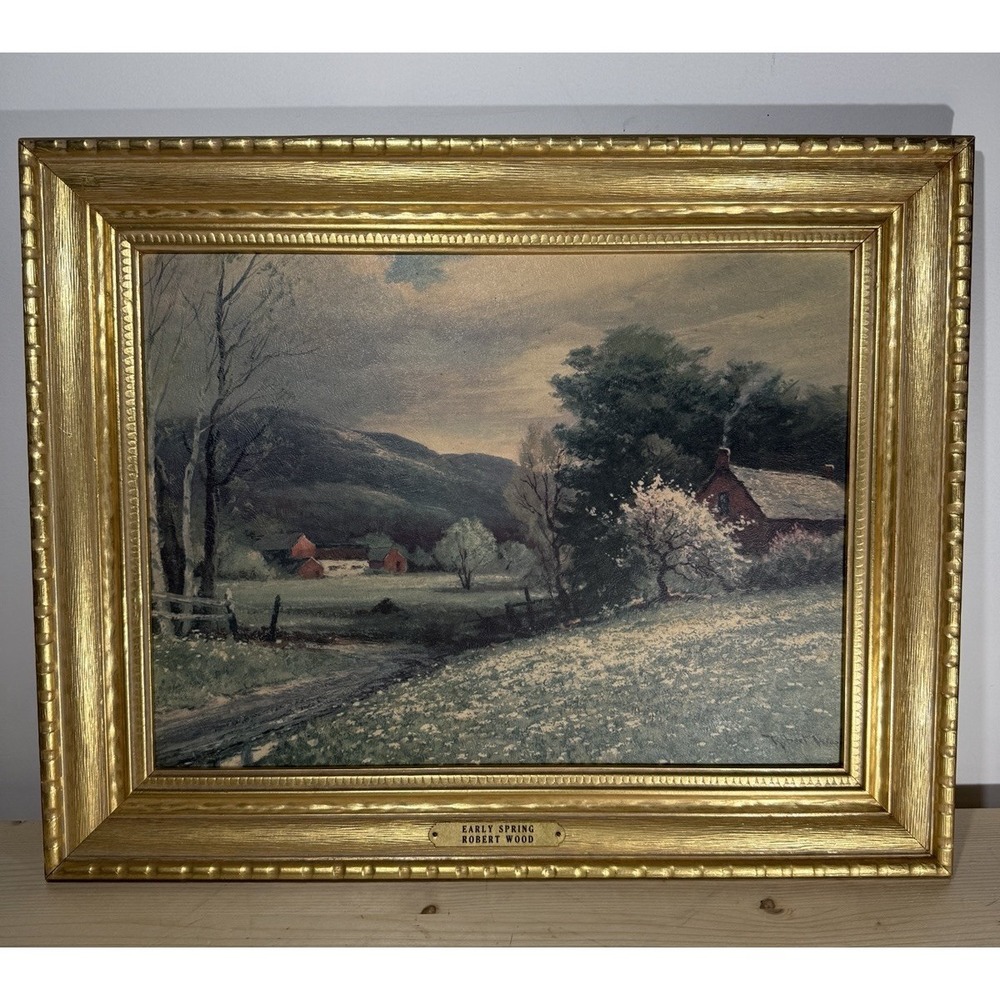 Beautiful 1950's Robert Wood Vintage Early Spring Signed Ornate Frame 16X20